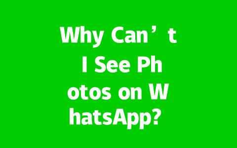 Why Can’t I See Photos on WhatsApp? 2025 Causes & Quick Fixes
